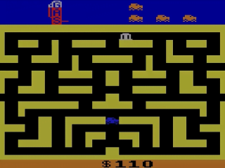 Bank Heist title screen for Atari 2600